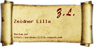 Zeidner Lilla névjegykártya